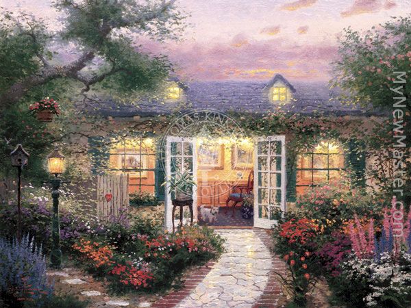 Thomas Kinkade Studio in The Garden Painting