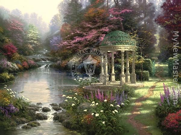 Thomas Kinkade The Garden of Prayer Painting