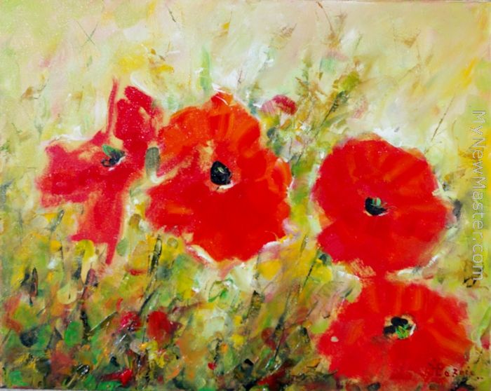 Ioan Popei Poppies Painting