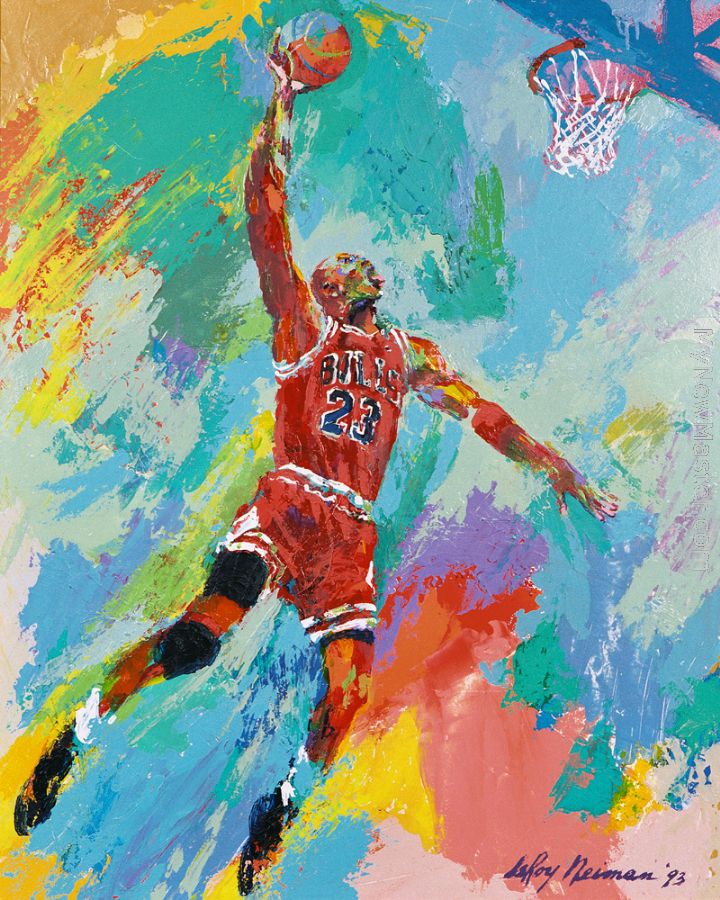 leroy neiman Michael Jordan Art Painting