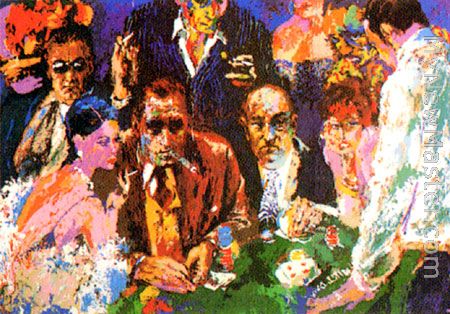 leroy neiman Vegas Blackjack Painting