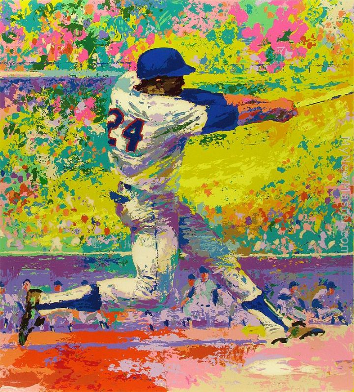 leroy neiman Willie Mays Painting